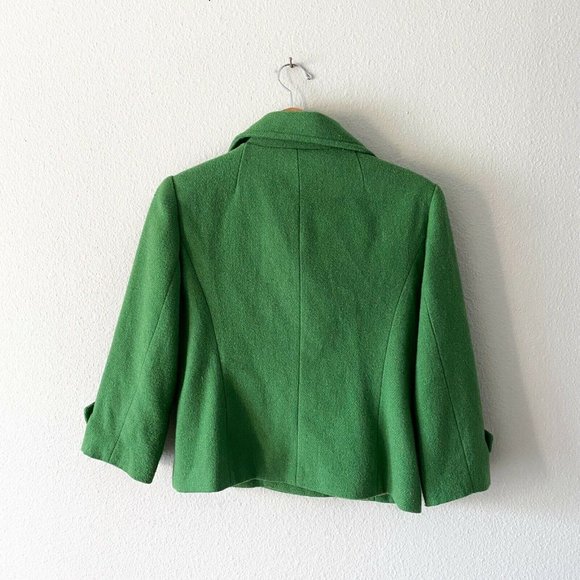 Cabi green wool blend double breasted blazer size 8 - Picture 5 of 8